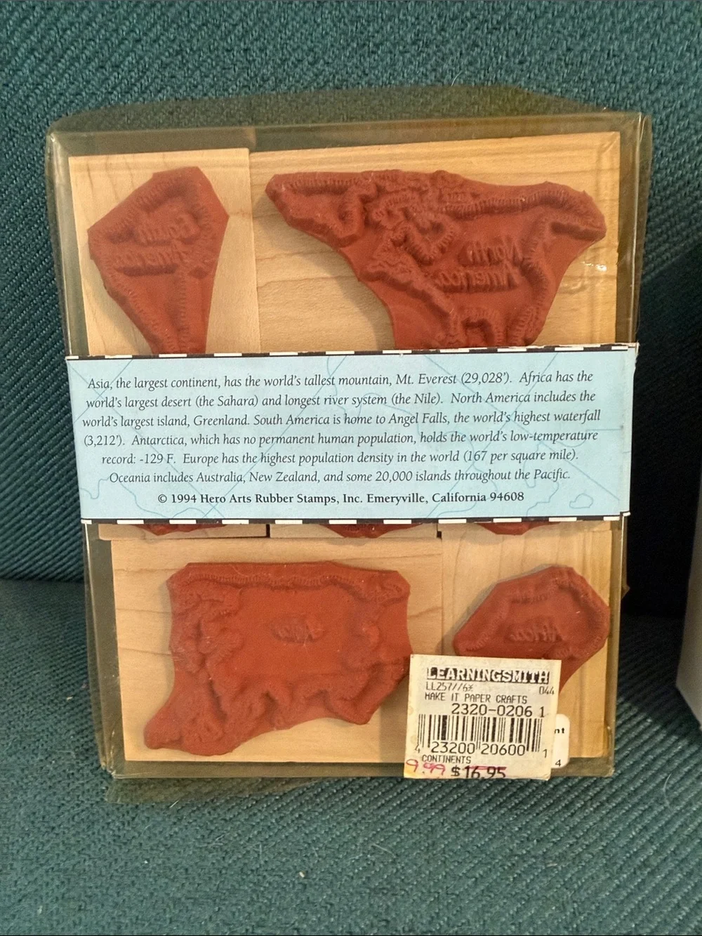 2 Sets Hero Arts Rubber Stamps: Continents and Voyager Stamps